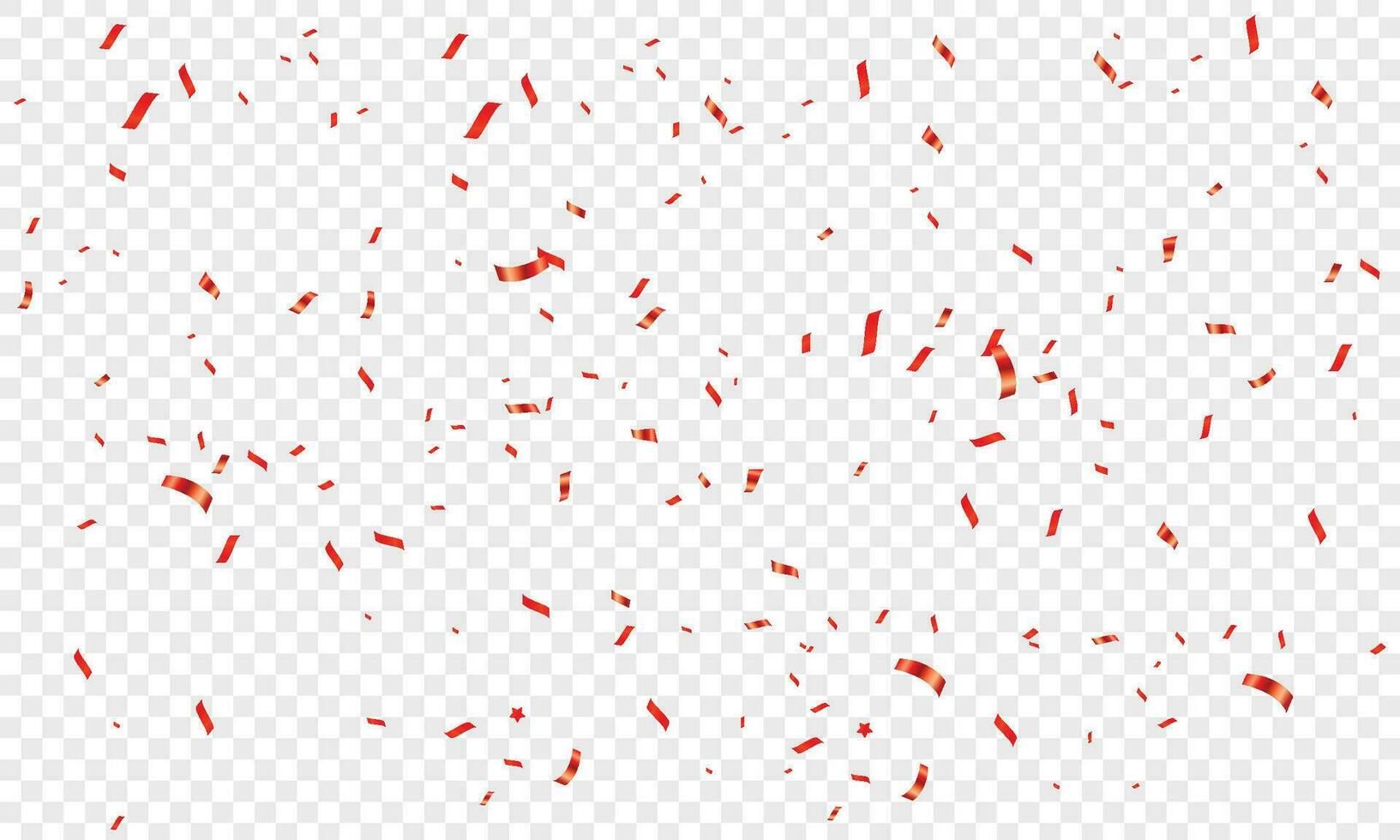 Vector transparent background with red confetti