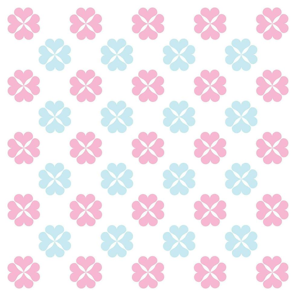 Vector blue floral pattern design background