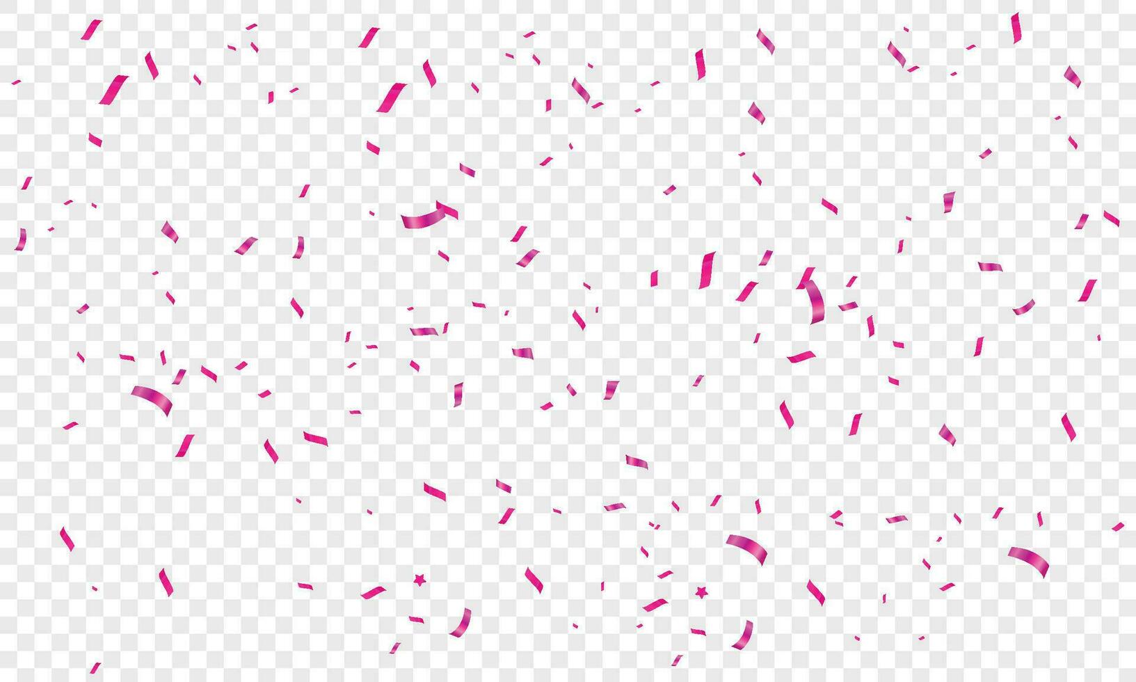 Vector transparent background with pink confetti