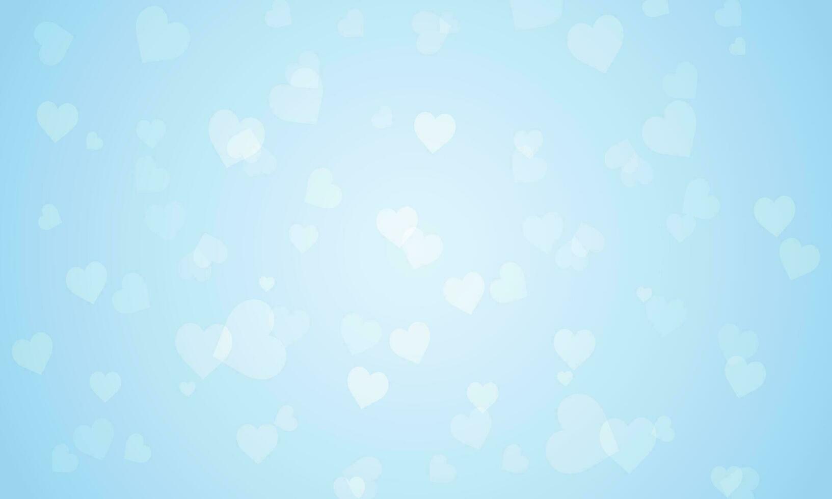 Vector blurry hearts valentine's day background