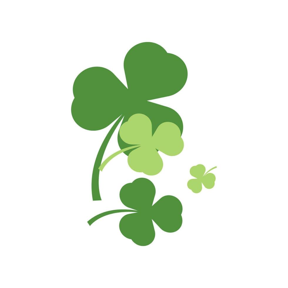 vector elegant clover leaves st patricks day background