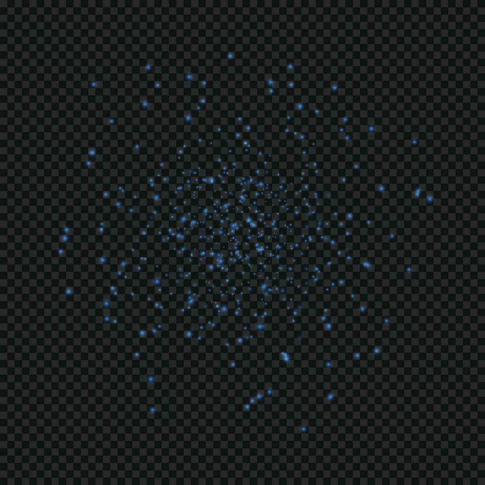 Vector blue sparks glitter special light effect