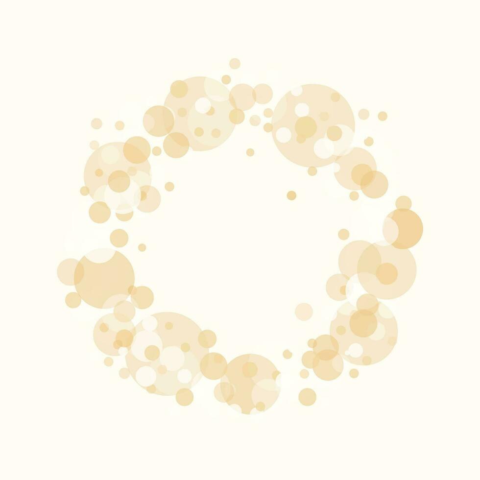 Vector romantic circle frame with bokeh design