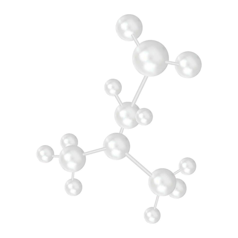 Vector molecule model. hyaluronic acid molecules, chemical science organic molecular structure
