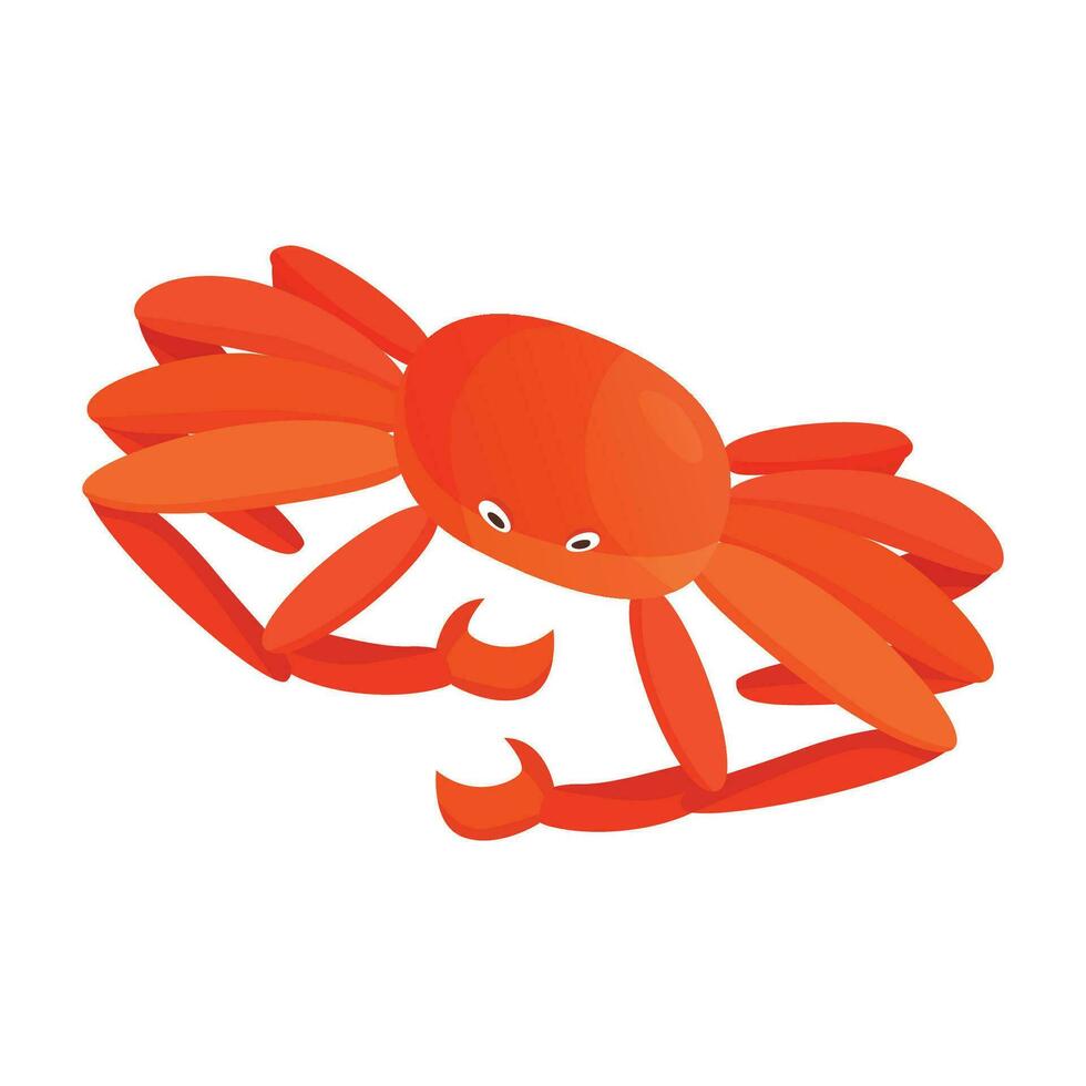 Vector crab vector isolated icon. emoji illustration. crab vector emoticon