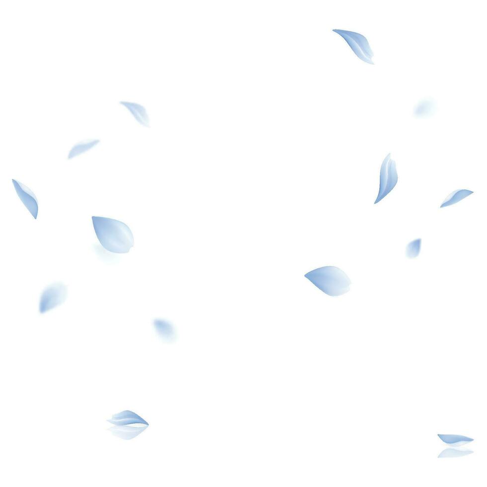 Vector blue leaf vector panoramic on white background