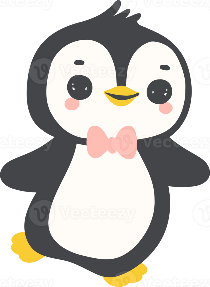 Cute Penguin boy Valentine drawing png