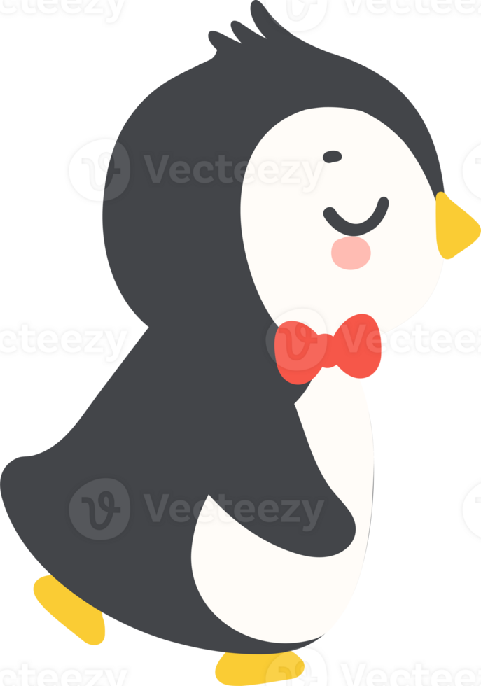 Cute Penguin boy kissing drawing png