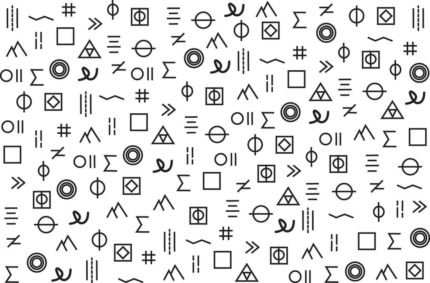 Illustration line of the alchemy symbol pattern background. vector