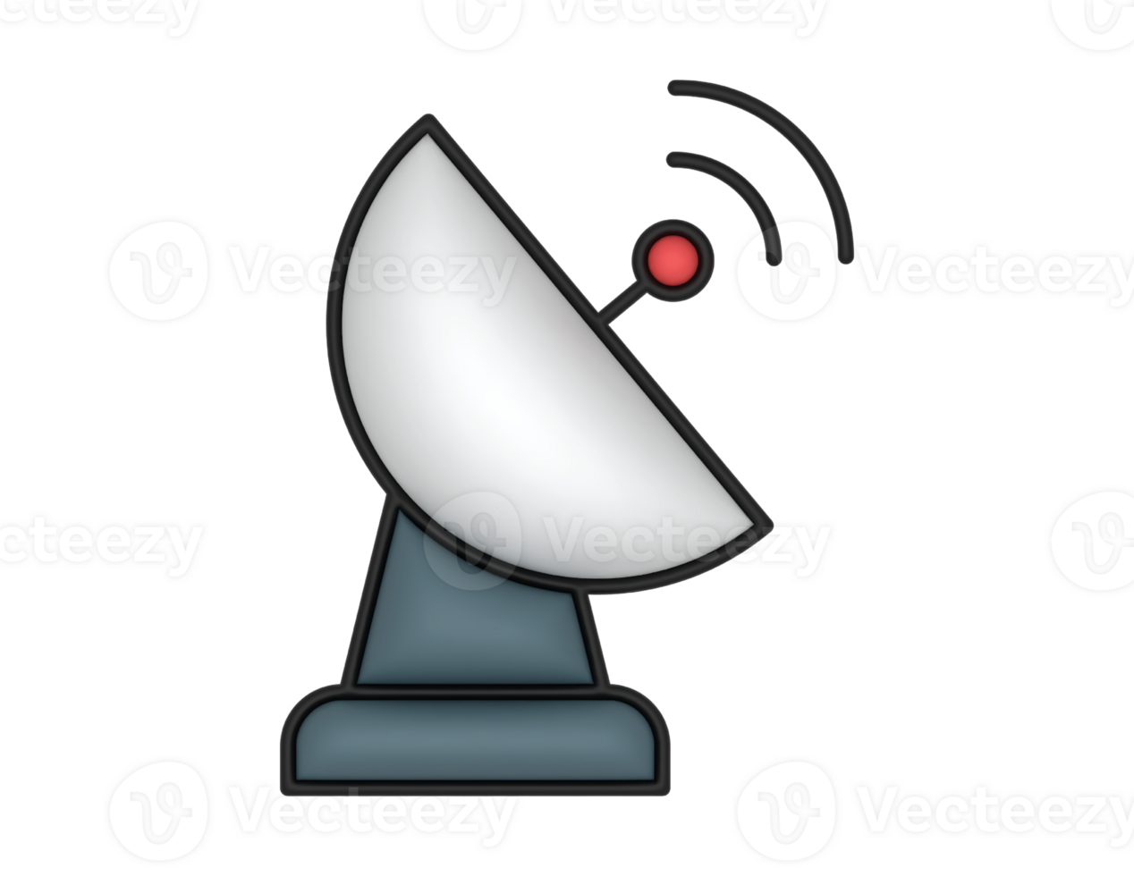 3d Gps Satellite Tower Connection on a transparent background png