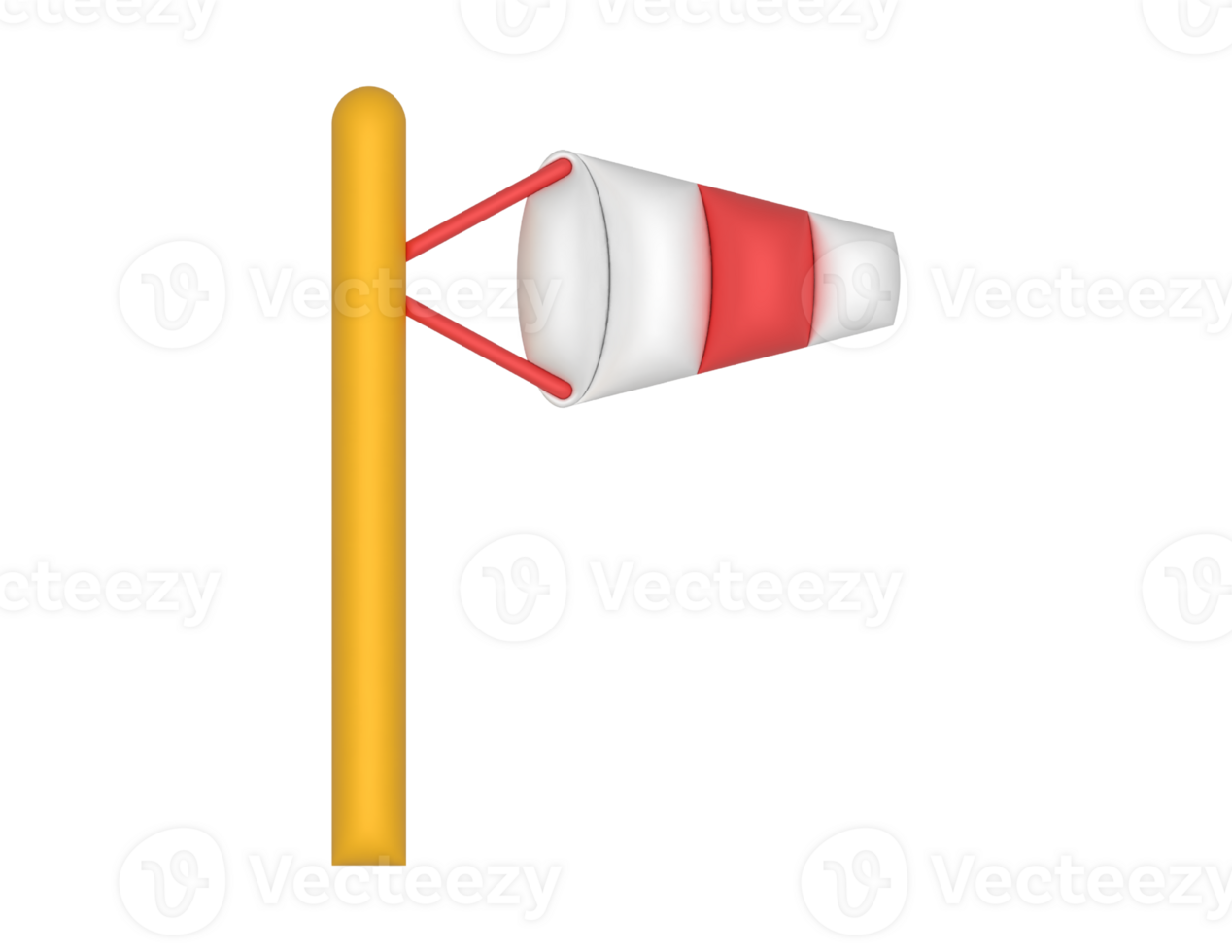 3d Wind Direction Indicator on a transparent background png