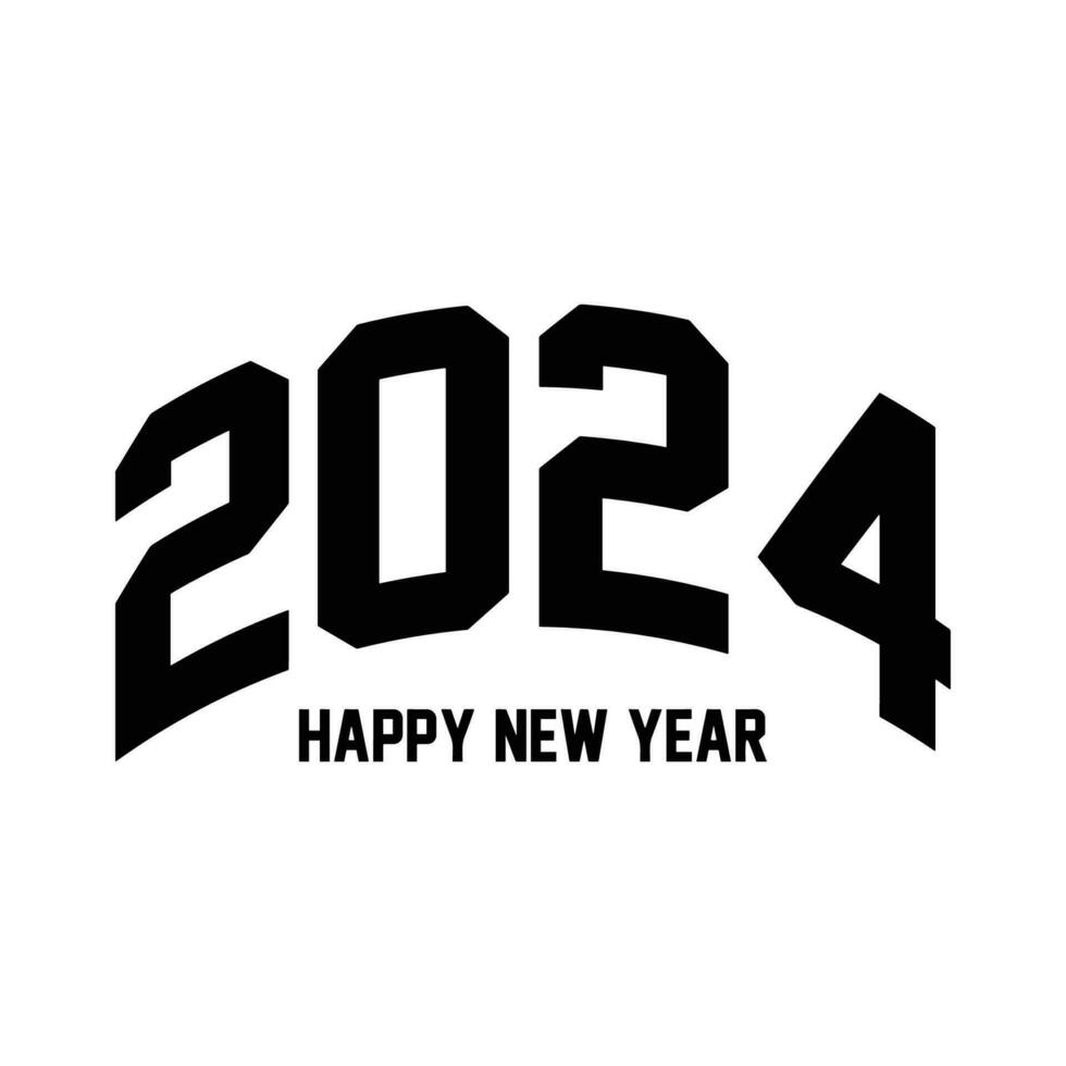 Free vector 2024 new years greeting symbol logo vector illustration