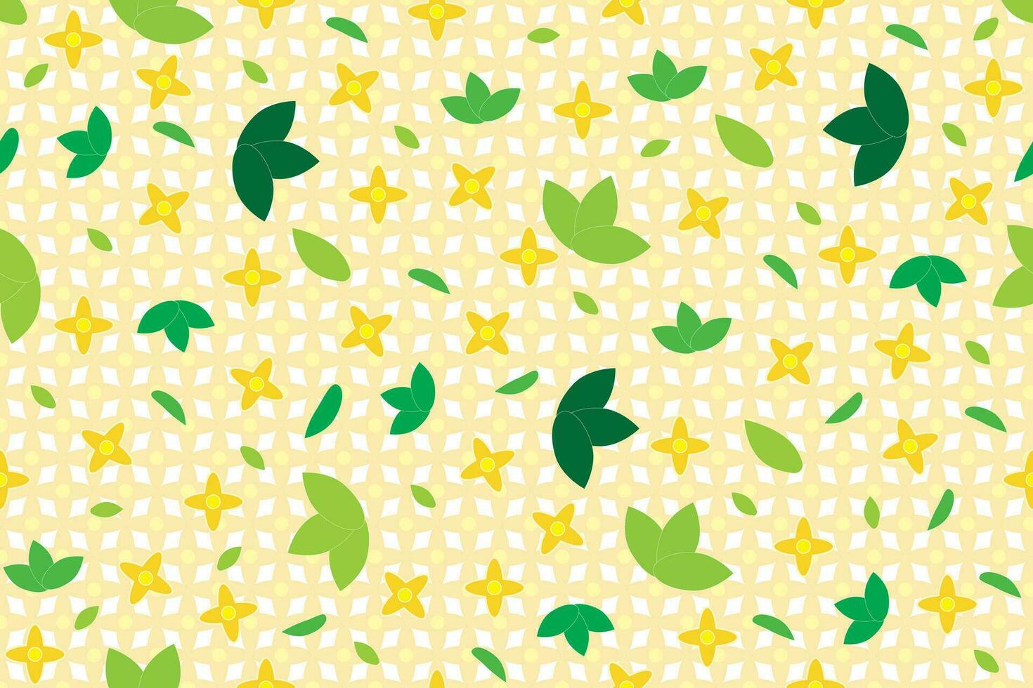 Illustration pattern of Sweet osmanthus flower on soft yellow flower background. vector