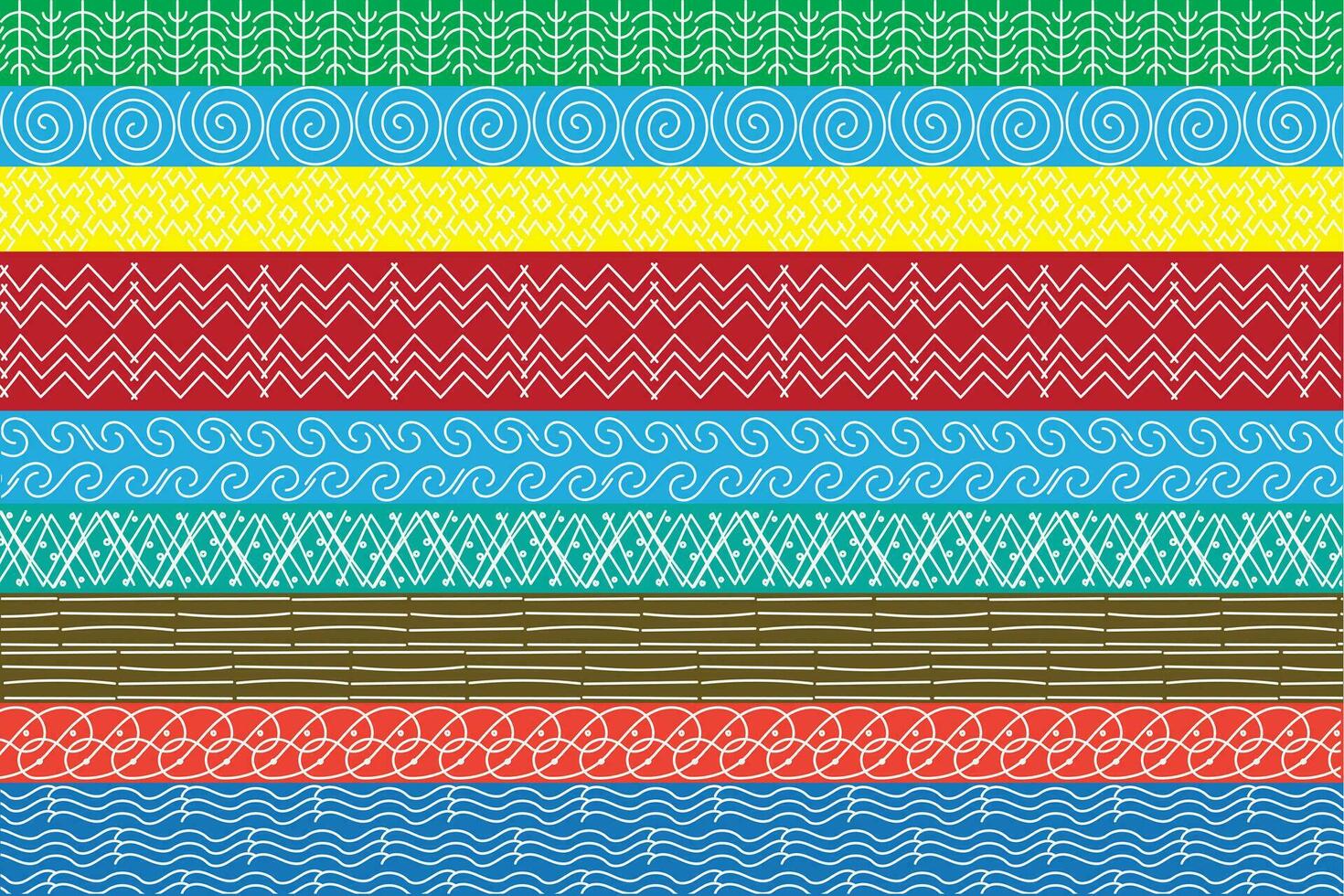illustration abstract white line on multi color background vector
