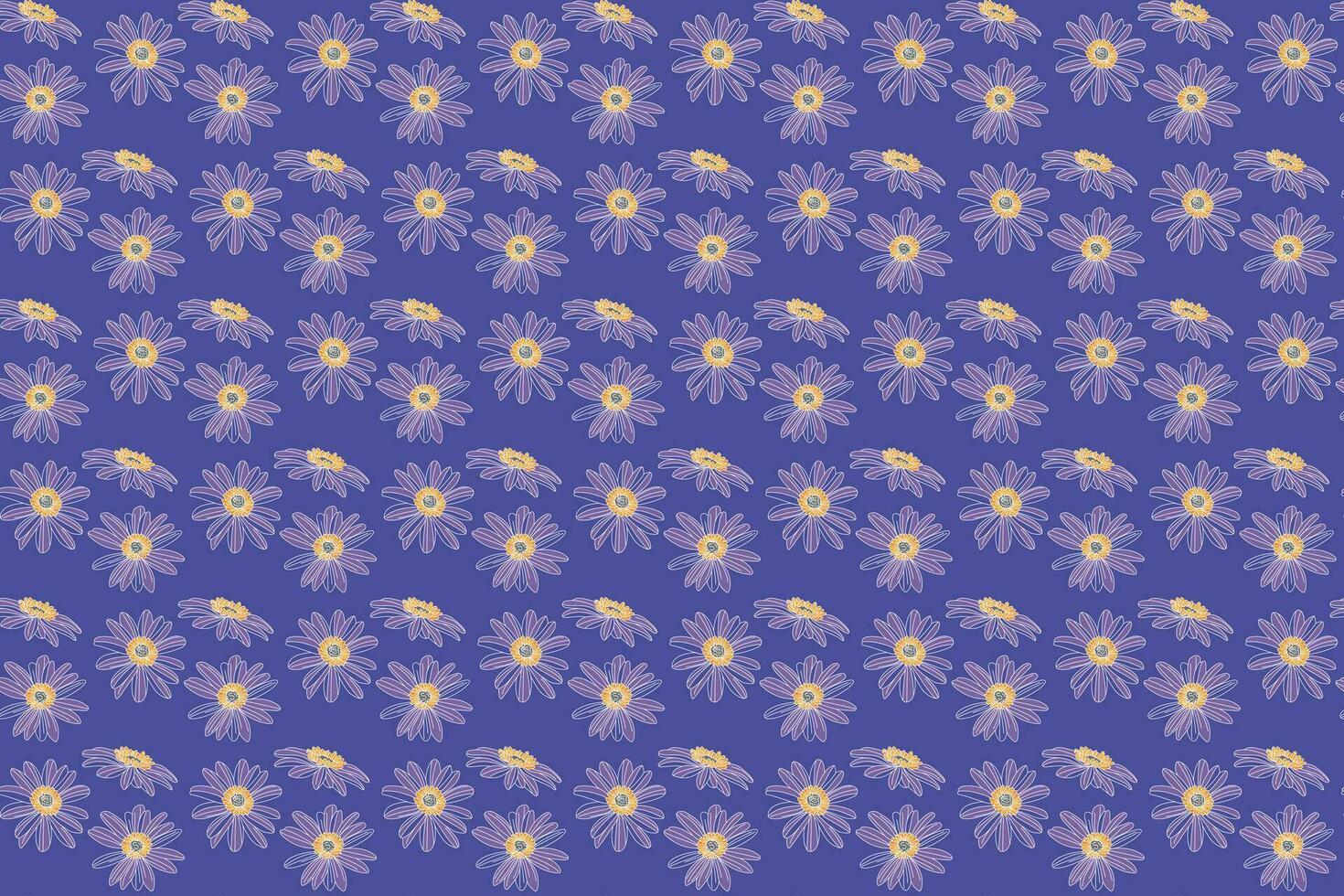 Illustration, pattern of the violet flower on deep blue background. vector
