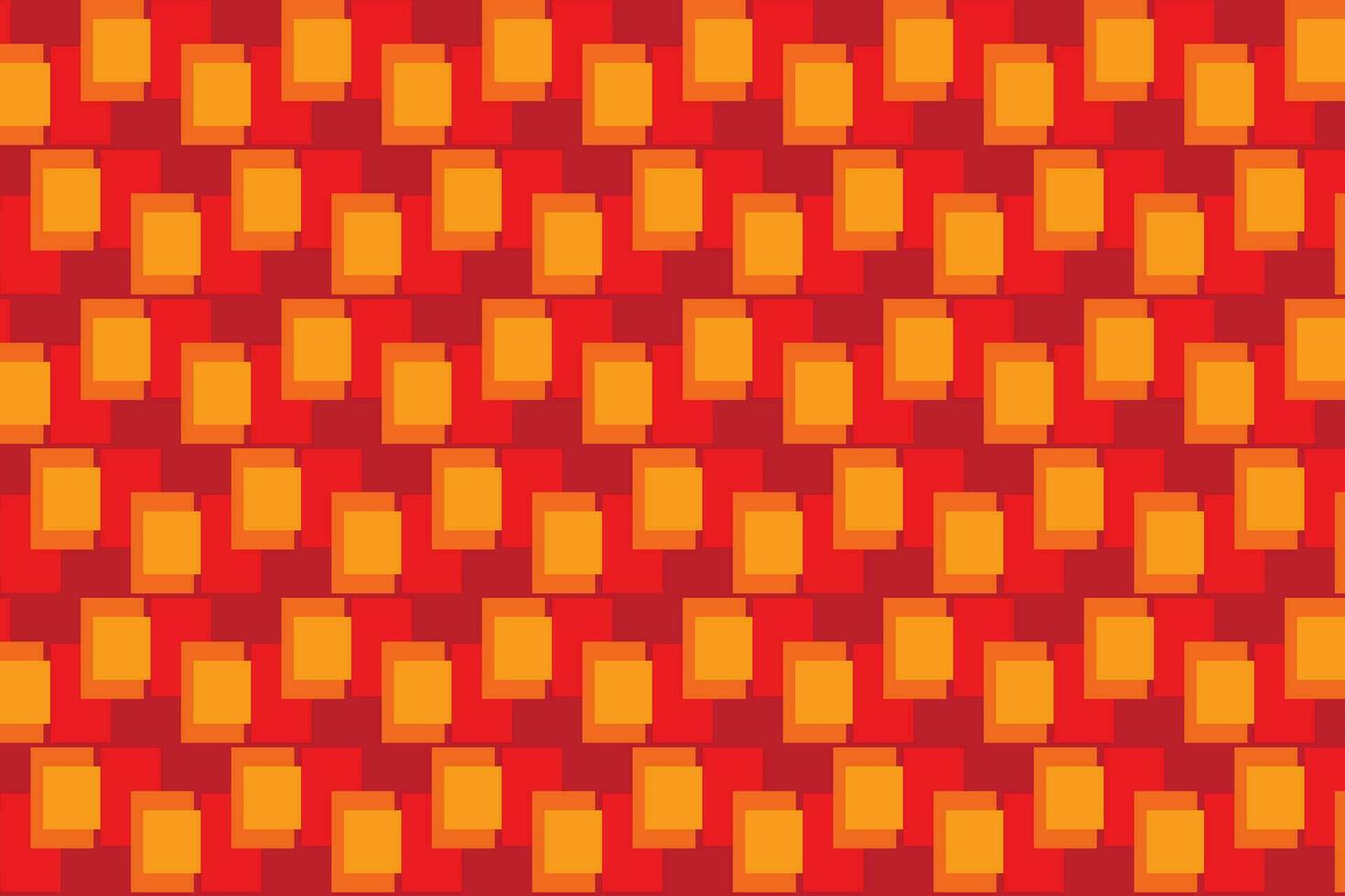 illustration abstraction of yellow, orange square shapes on red background. vector