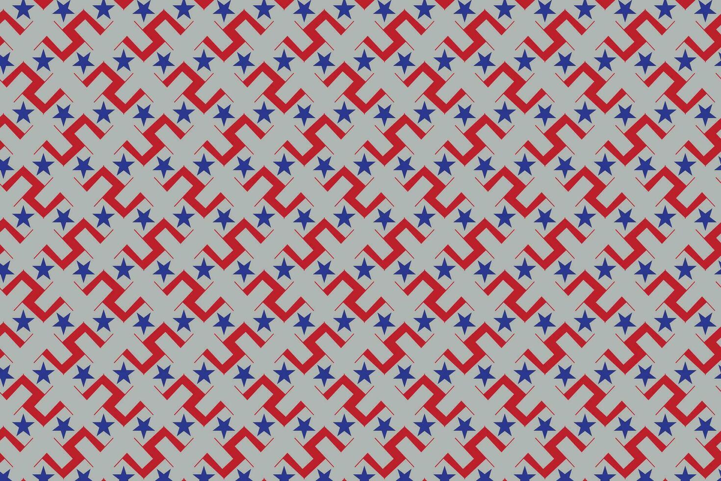 illustration abstraction of blue star and red five with grey background. vector