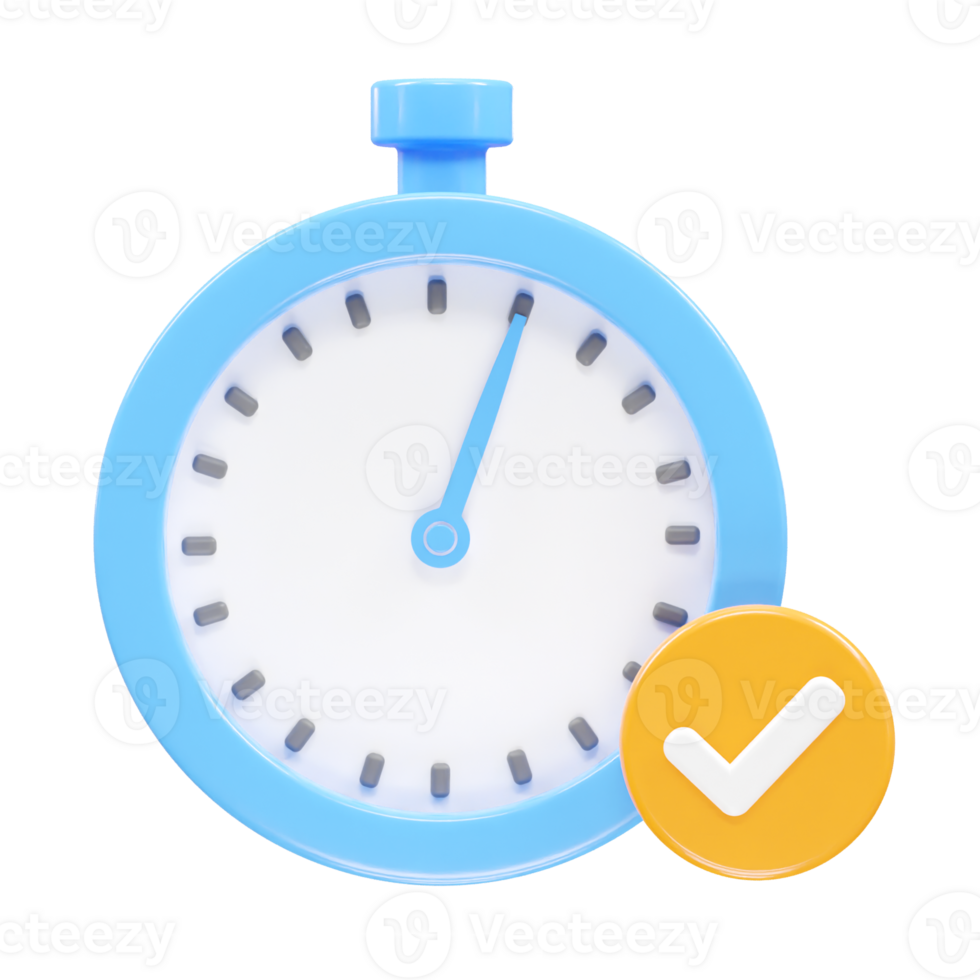 Stopwatch icon rendering 3d illustration element png