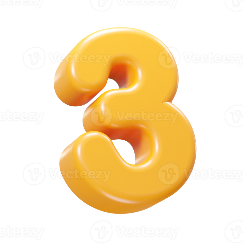 Number text effect illustration element png