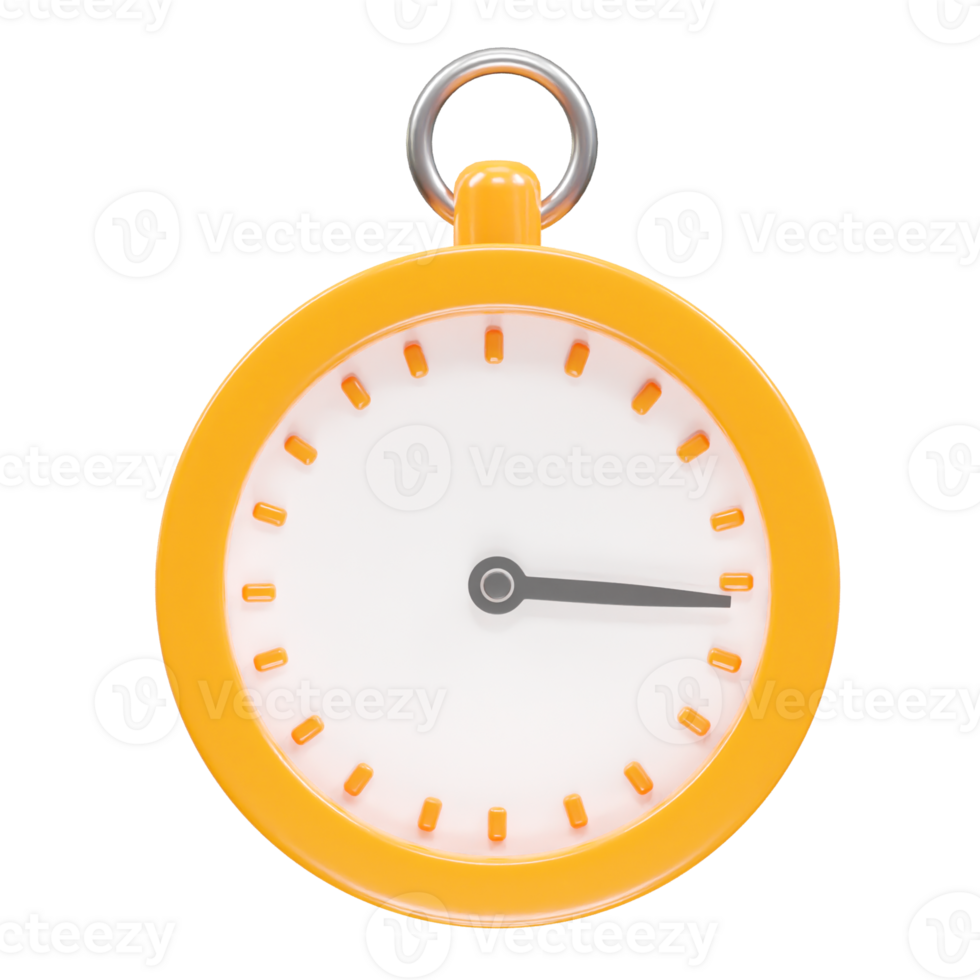 Stopwatch icon rendering 3d illustration element png