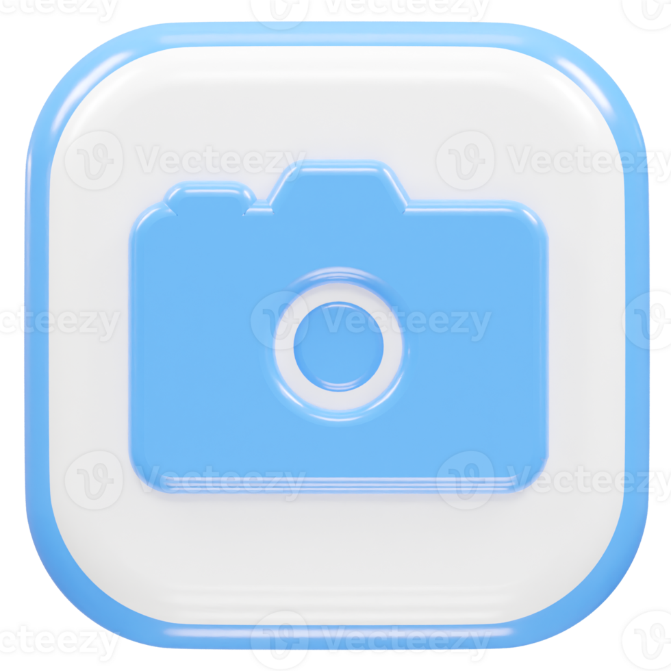 Camera icon illustration 3d render element png
