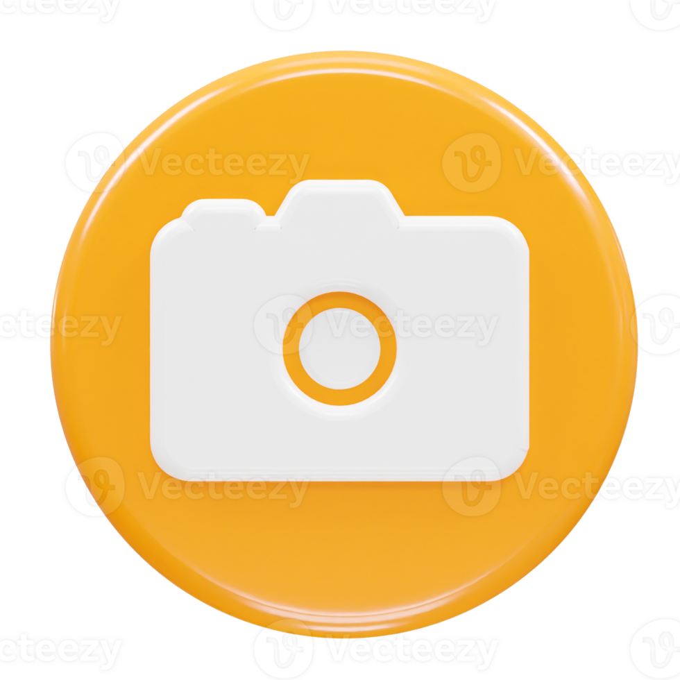 Camera icon illustration 3d render element png