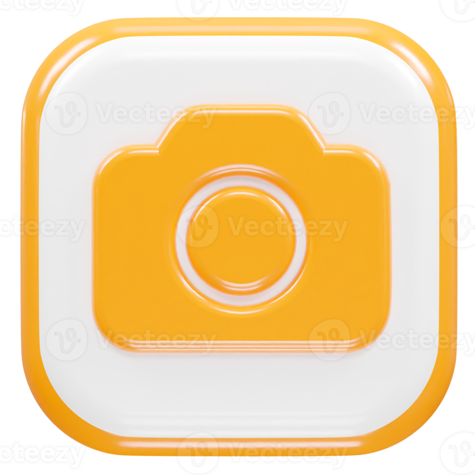 Camera icon illustration 3d render element png
