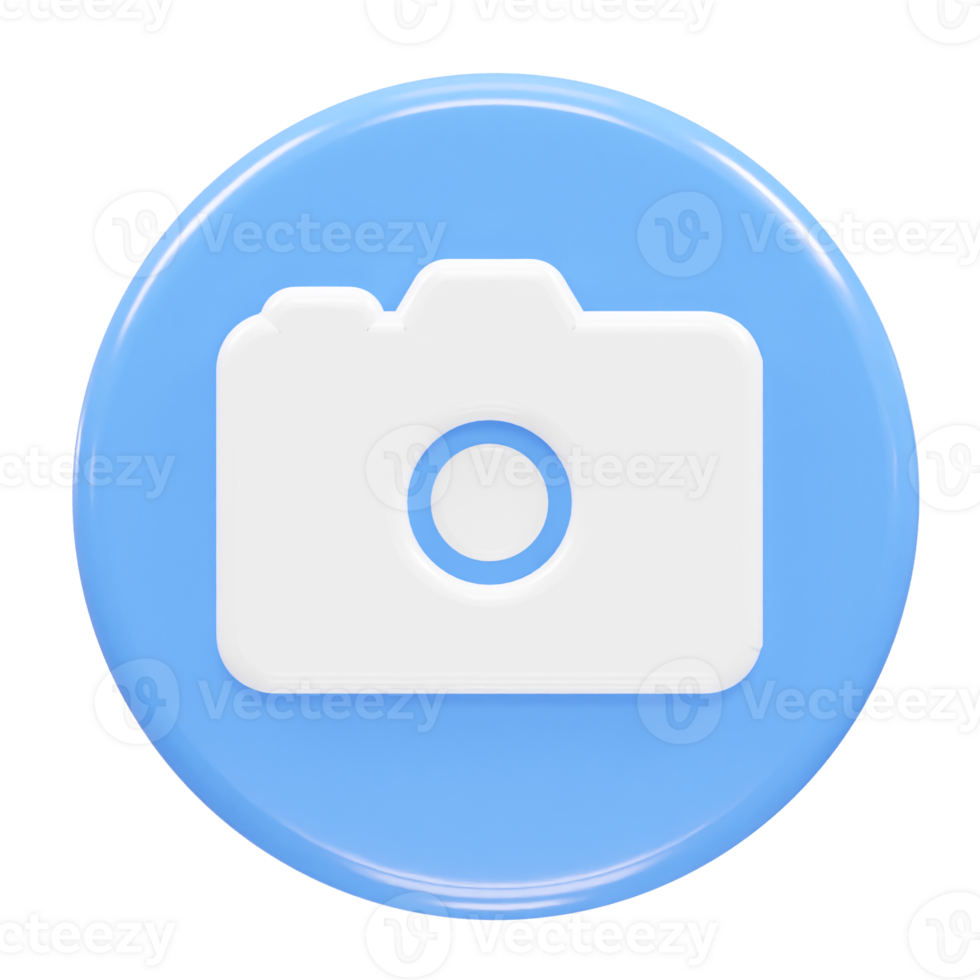 Camera icon illustration 3d render element png
