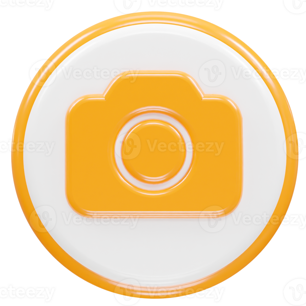 Camera icon illustration 3d render element png