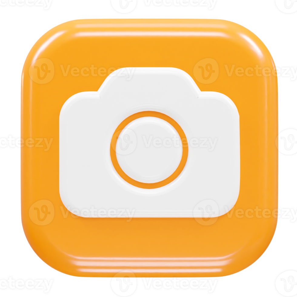 Camera icon illustration 3d render element png
