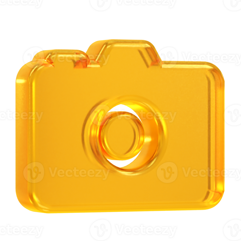 Camera icon illustration 3d render element png
