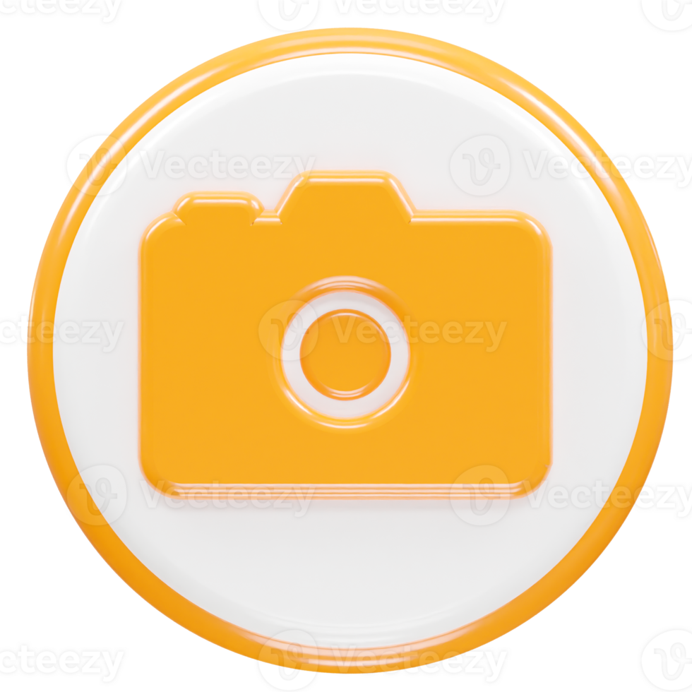 Camera icon illustration 3d render element png
