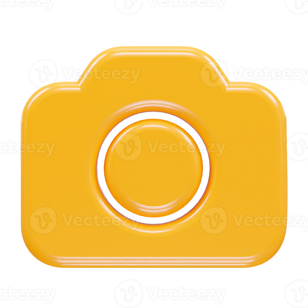 Camera icon illustration 3d render element png