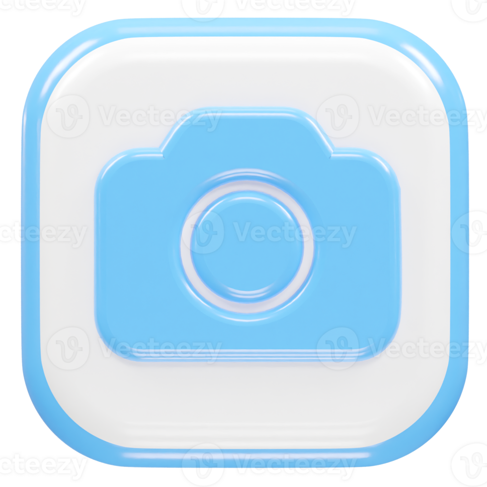 Camera icon illustration 3d render element png