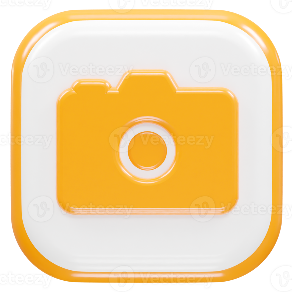 Camera icon illustration 3d render element png