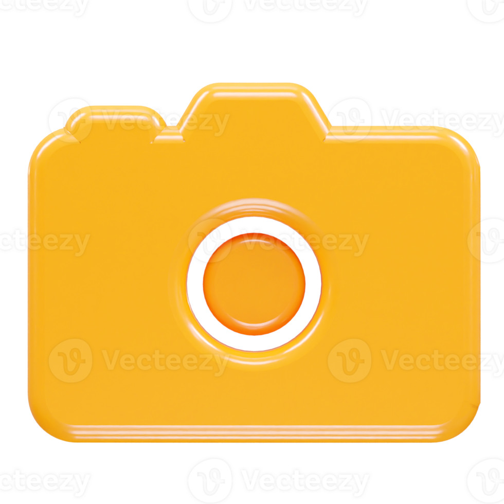 Camera icon illustration 3d render element png