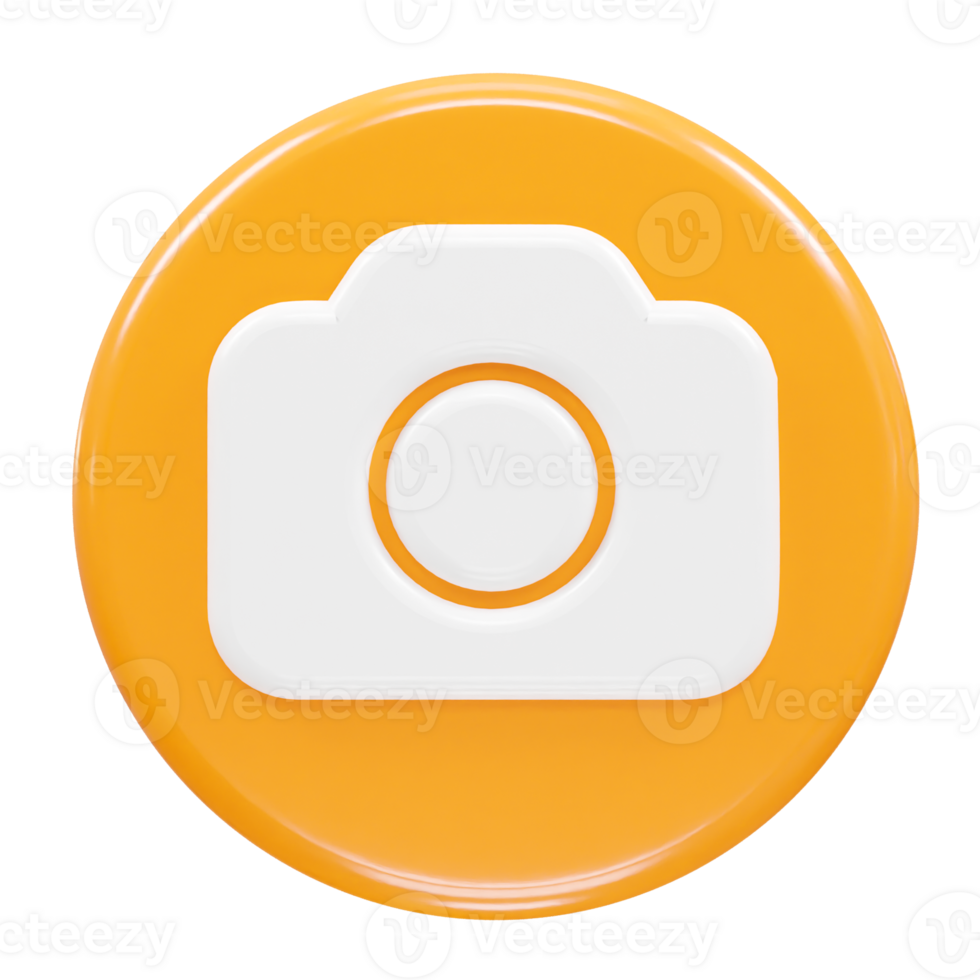 Camera icon illustration 3d render element png