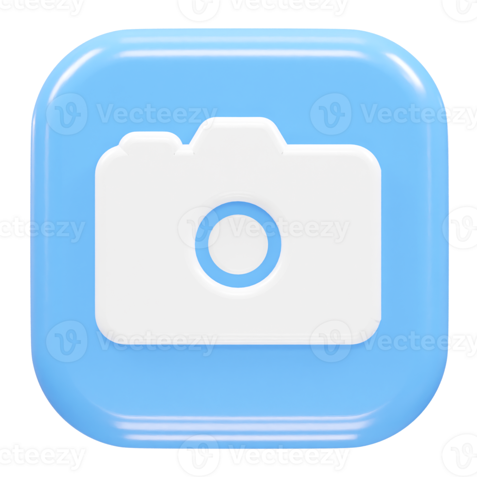 Camera icon illustration 3d render element png