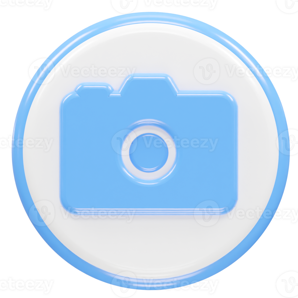 Camera icon illustration 3d render element png