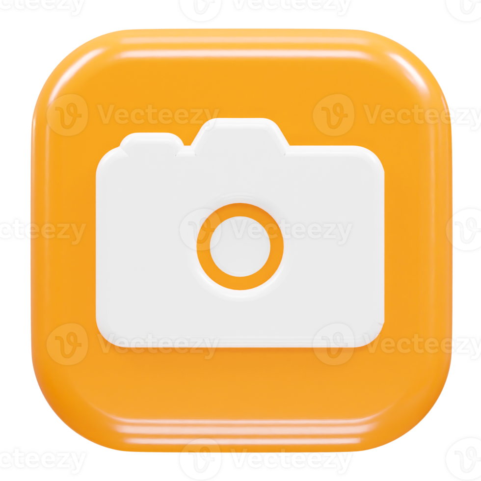 Camera icon illustration 3d render element png