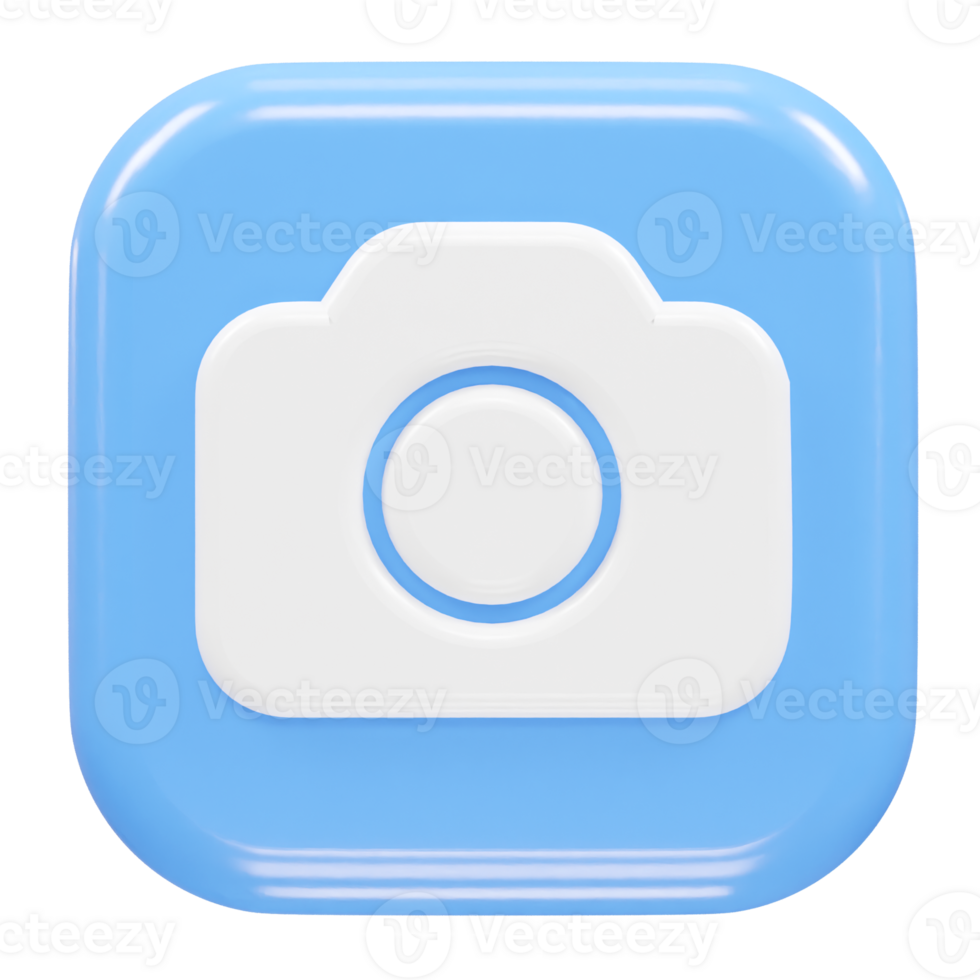 Camera icon illustration 3d render element png