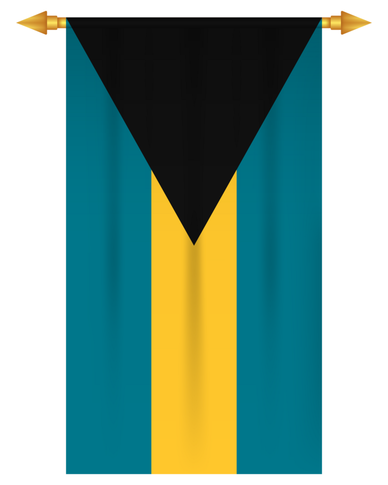 Bahamas flag vertical football pennant png