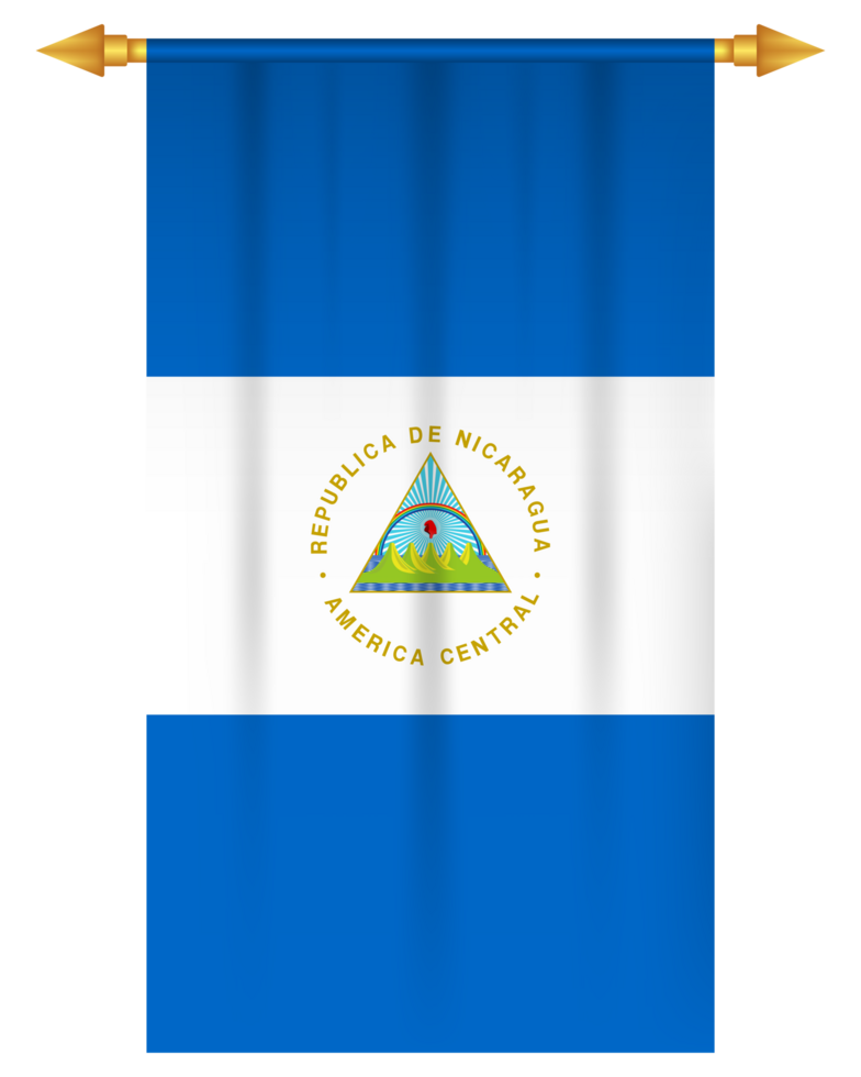 Nicaragua flag vertical football pennant png