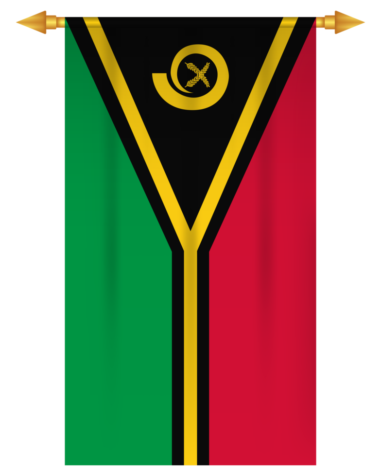 Vanuatu flag vertical football pennant png
