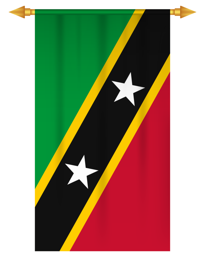 Saint kitts and nevis flag vertical football pennant png