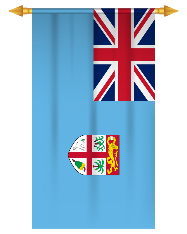 Fiji flag vertical football pennant png