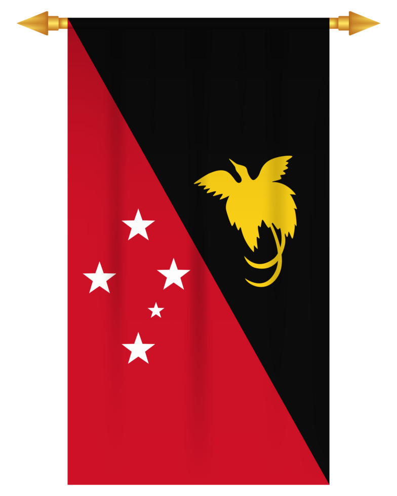 Papua new guinea flag vertical football pennant png