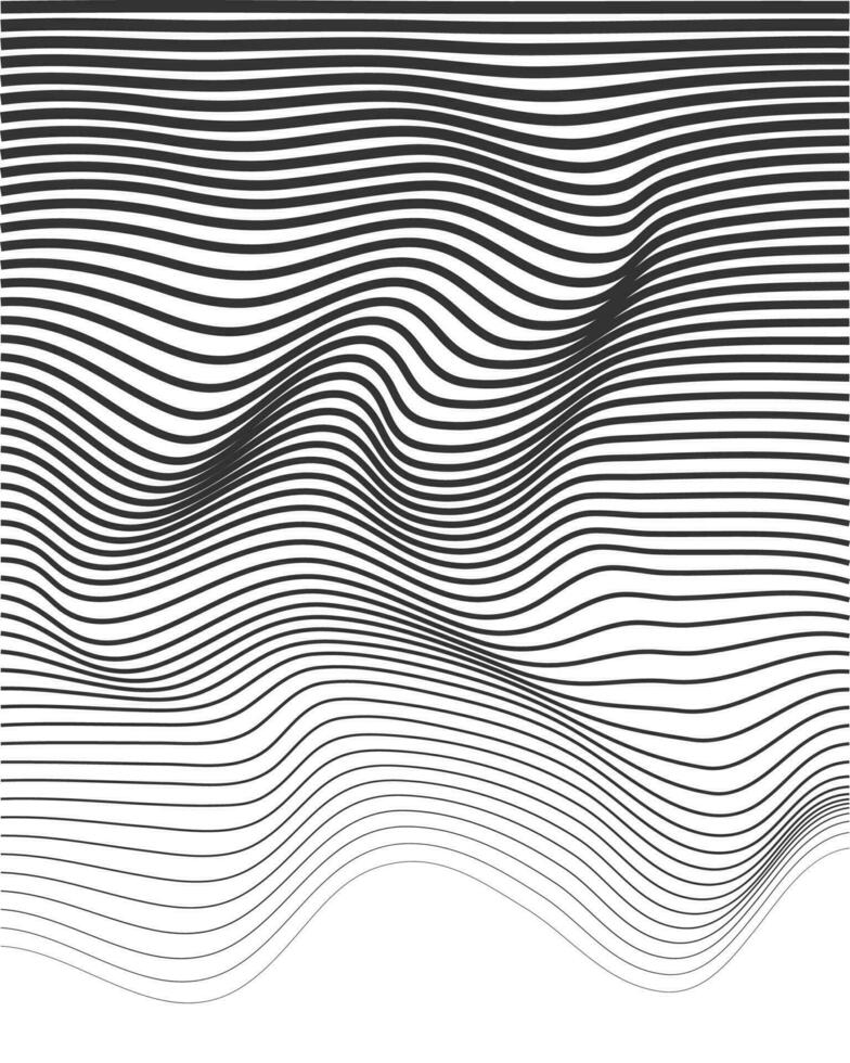 Wave stripe background. Ripple striped texture curve lines background vector