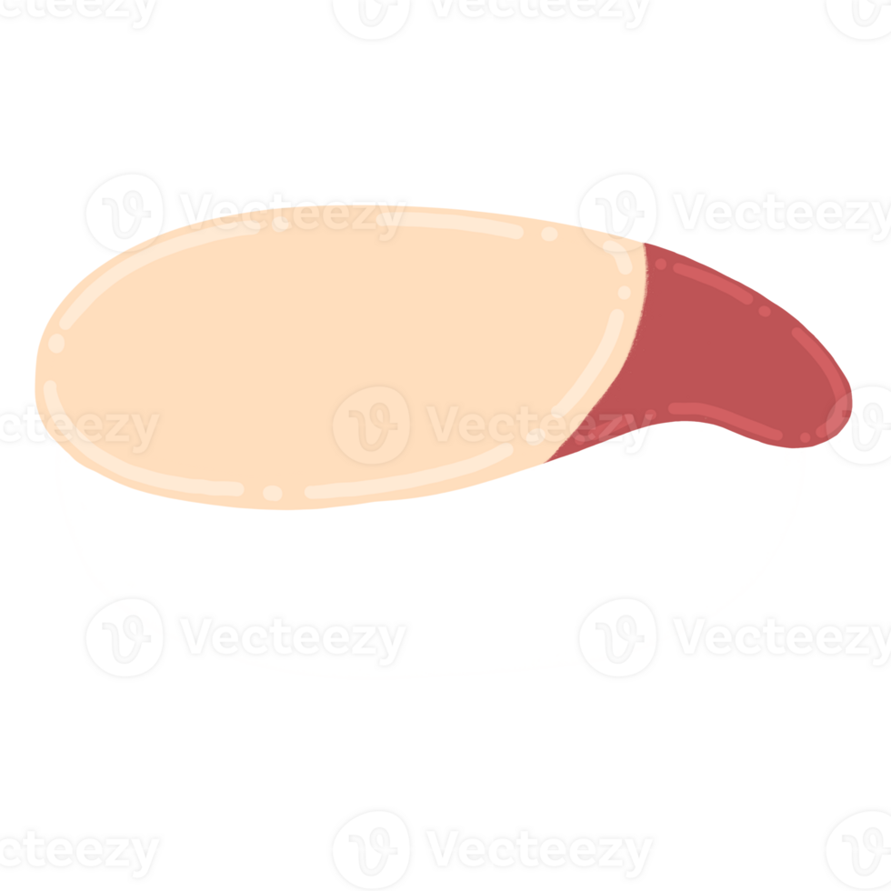 Hokkigai Sushi Cartoon illustration Japanese Food Japanese Sticker Sushi Sticker png