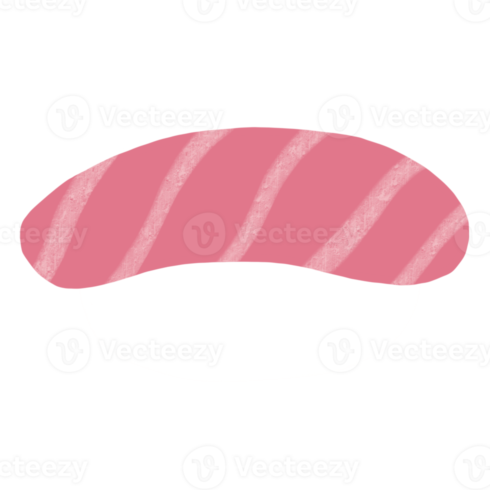 Sushi Tuna Chutoro Cartoon illustration Japanese Food Japanese Sticker Sushi Sticker png